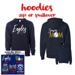 Eagles: Sweatshirt- Zip up or Pullover